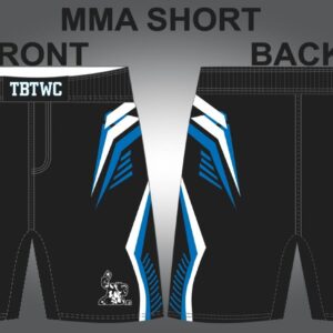 TBTWC MMA shorts manufacturer artwork front and back