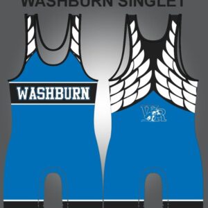 WRHS mostly blue singlet manufacturer artwork front and back