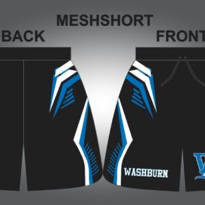 WRHS mesh shorts manufacturer artwork front and back
