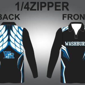 WRHS quarter zip front and back manufacturing artwork