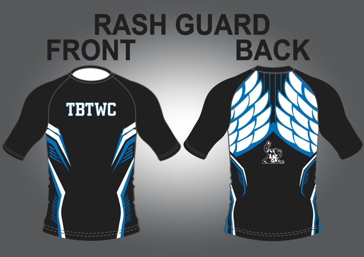 TBTWC rashguard front and back manufacturing artwork