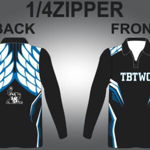 TBTWC quarter zip front and back manufacturing artwork